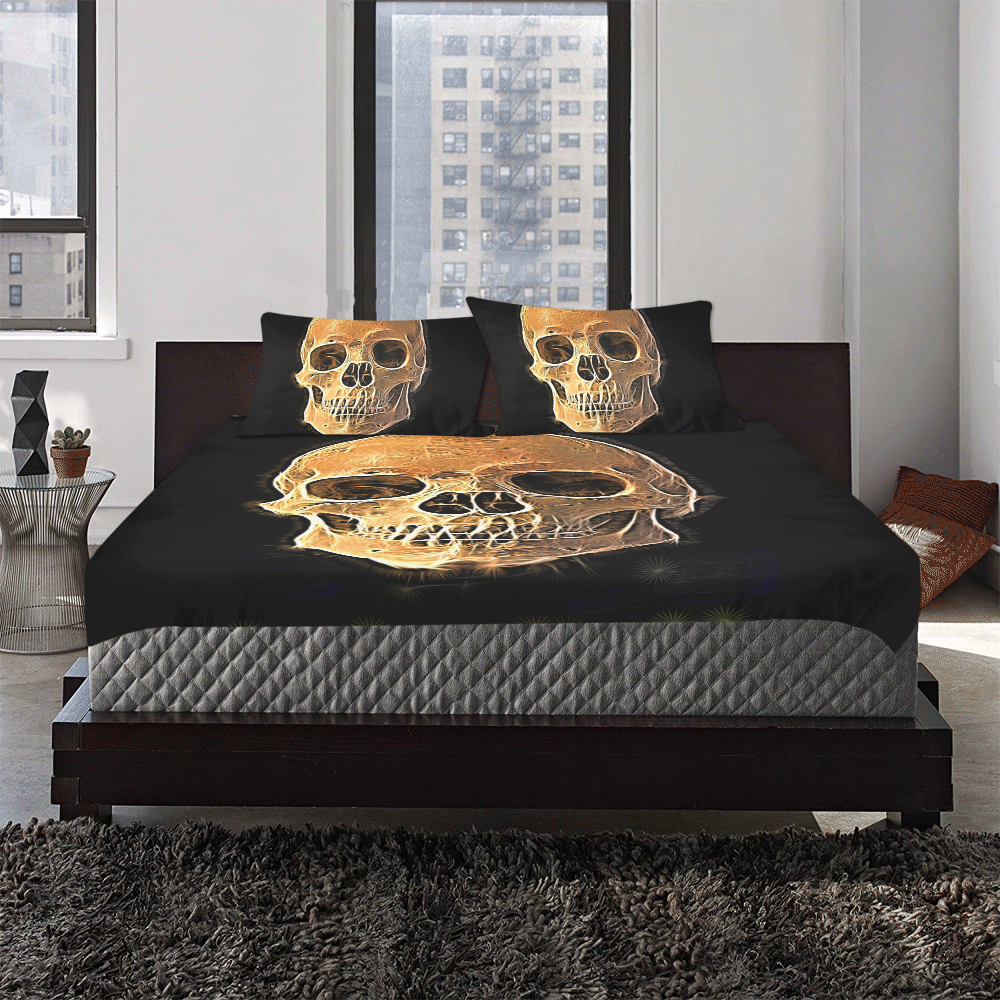 Skull20170535_by_JAMColors 3-Piece Bedding Set