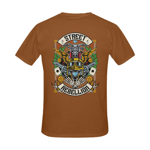 Street Rebellion Modern Brown Men's Slim Fit T-shirt (Model T13)