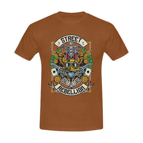 Street Rebellion Modern Brown Men's Slim Fit T-shirt (Model T13)