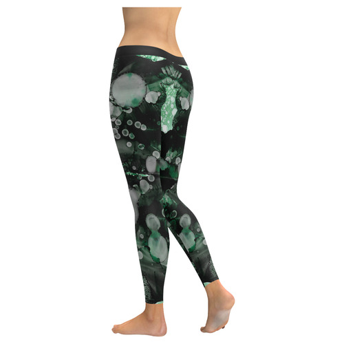 Green Envy "Fashion" Women's Low Rise Leggings (Invisible Stitch) (Model L05)