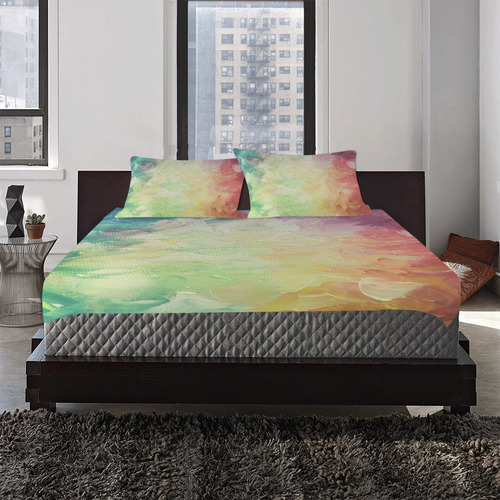 Painted canvas 3-Piece Bedding Set