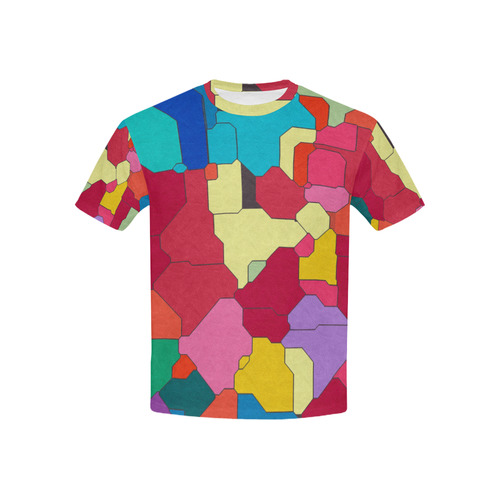 Colorful leather pieces Kids' All Over Print T-shirt (USA Size) (Model T40)