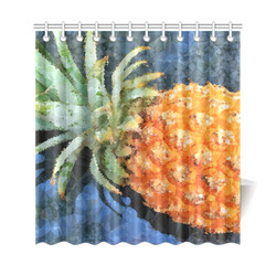 Pineapple Low Poly Tropical Triangles Shower Curtain 69"x72"
