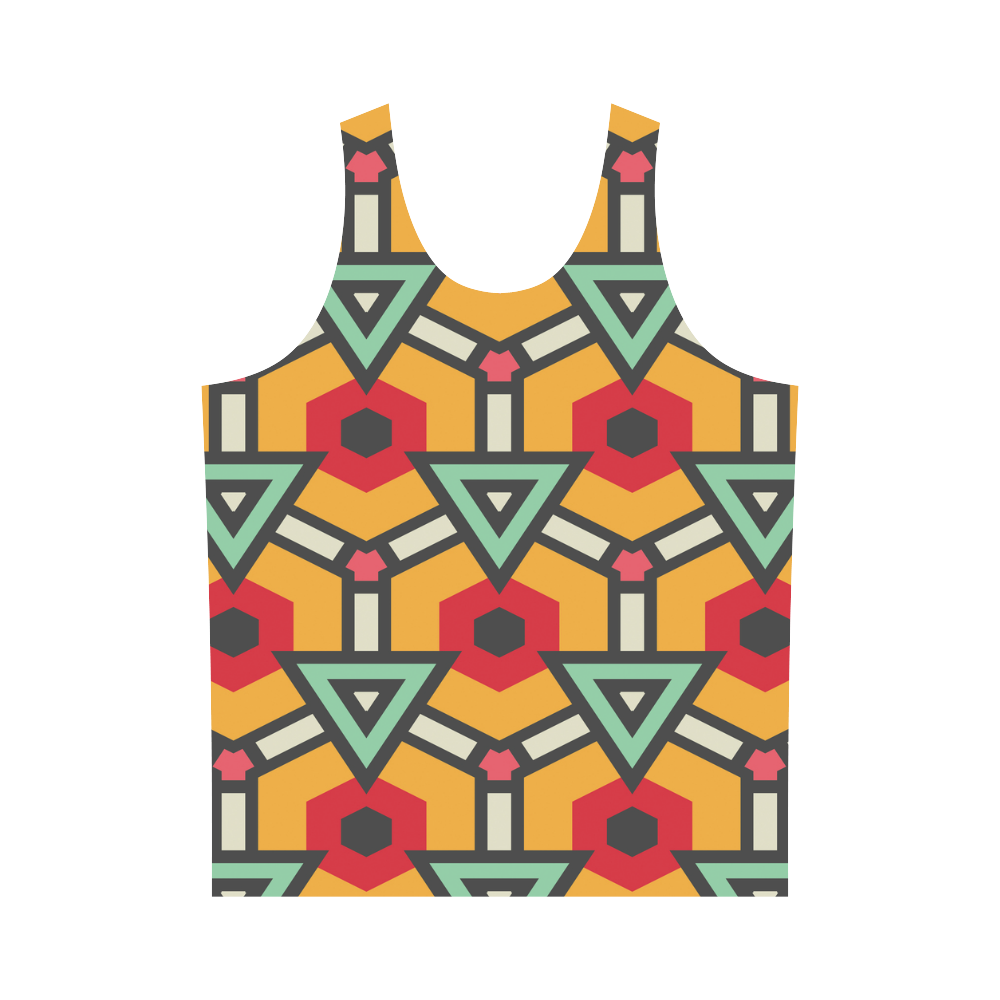 Triangles and hexagons pattern All Over Print Tank Top for Men (Model T43)