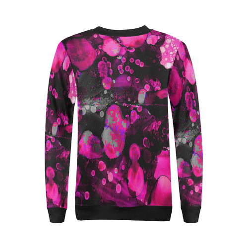 Pink Lady All Over Print Crewneck Sweatshirt for Women (Model H18)