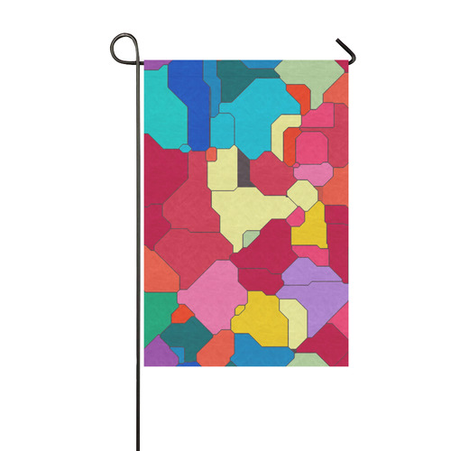 Colorful leather pieces Garden Flag 12‘’x18‘’（Without Flagpole）