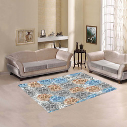 Skulls 1117A by JamColors Area Rug 5'3''x4'
