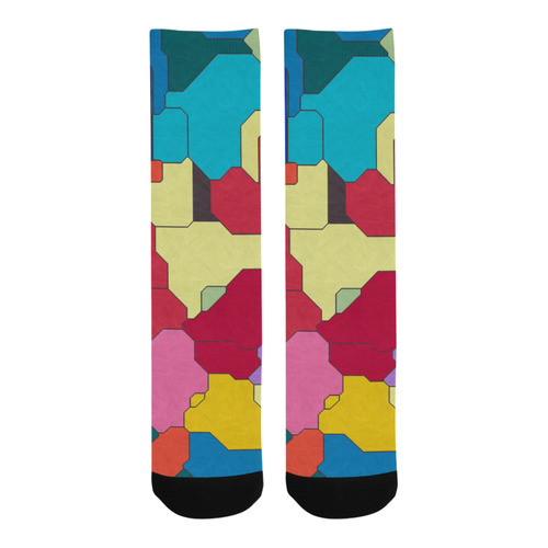Colorful leather pieces Trouser Socks