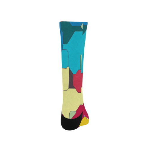 Colorful leather pieces Trouser Socks