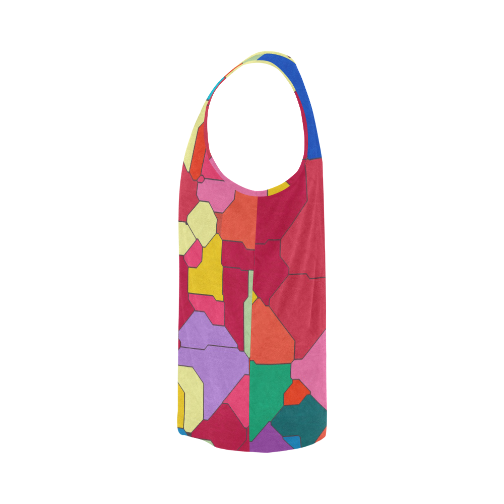 Colorful leather pieces All Over Print Tank Top for Men (Model T43)