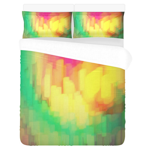 Pastel shapes painting 3-Piece Bedding Set