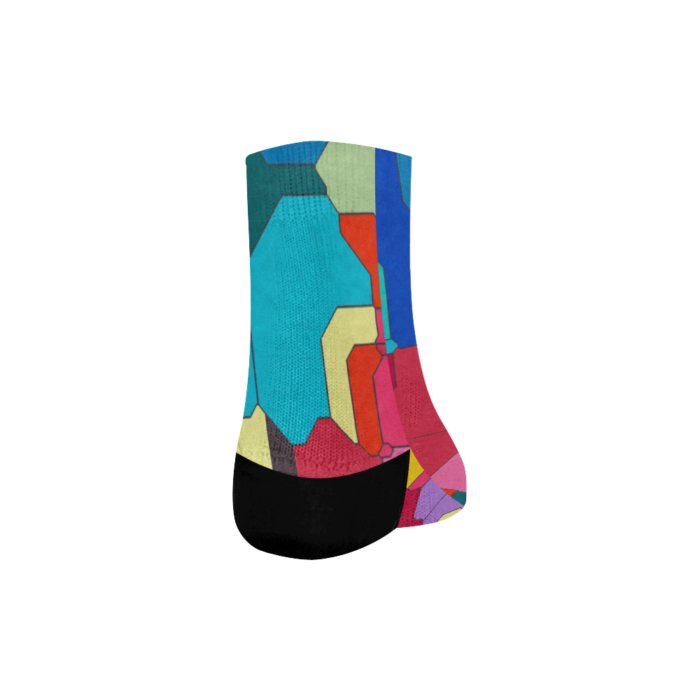 Colorful leather pieces Quarter Socks