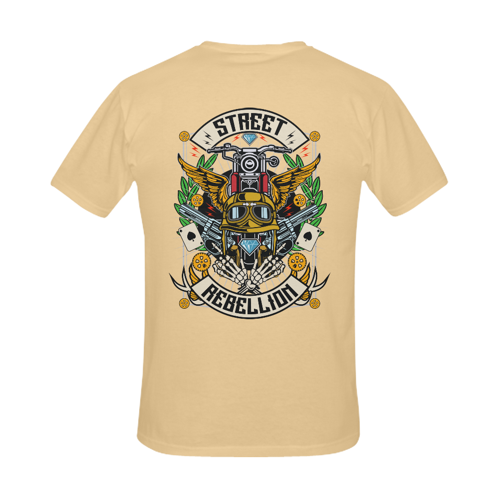 Street Rebellion Modern Beige Men's Slim Fit T-shirt (Model T13)