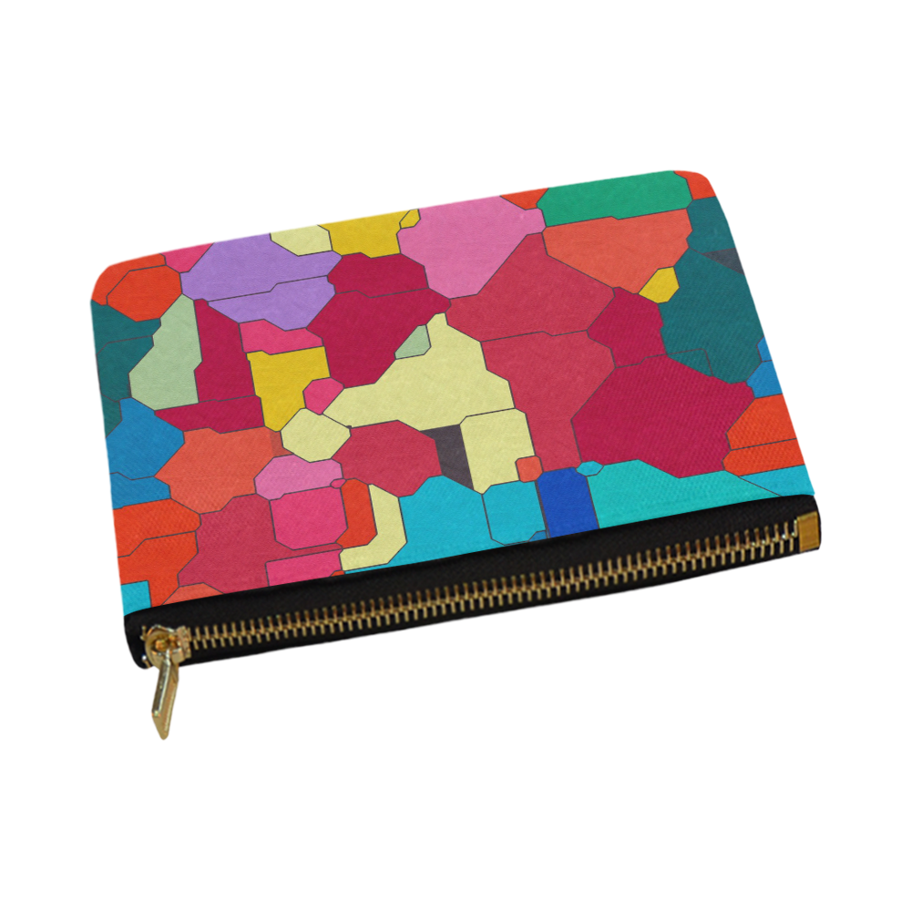 Colorful leather pieces Carry-All Pouch 12.5''x8.5''