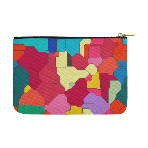 Colorful leather pieces Carry-All Pouch 12.5''x8.5''