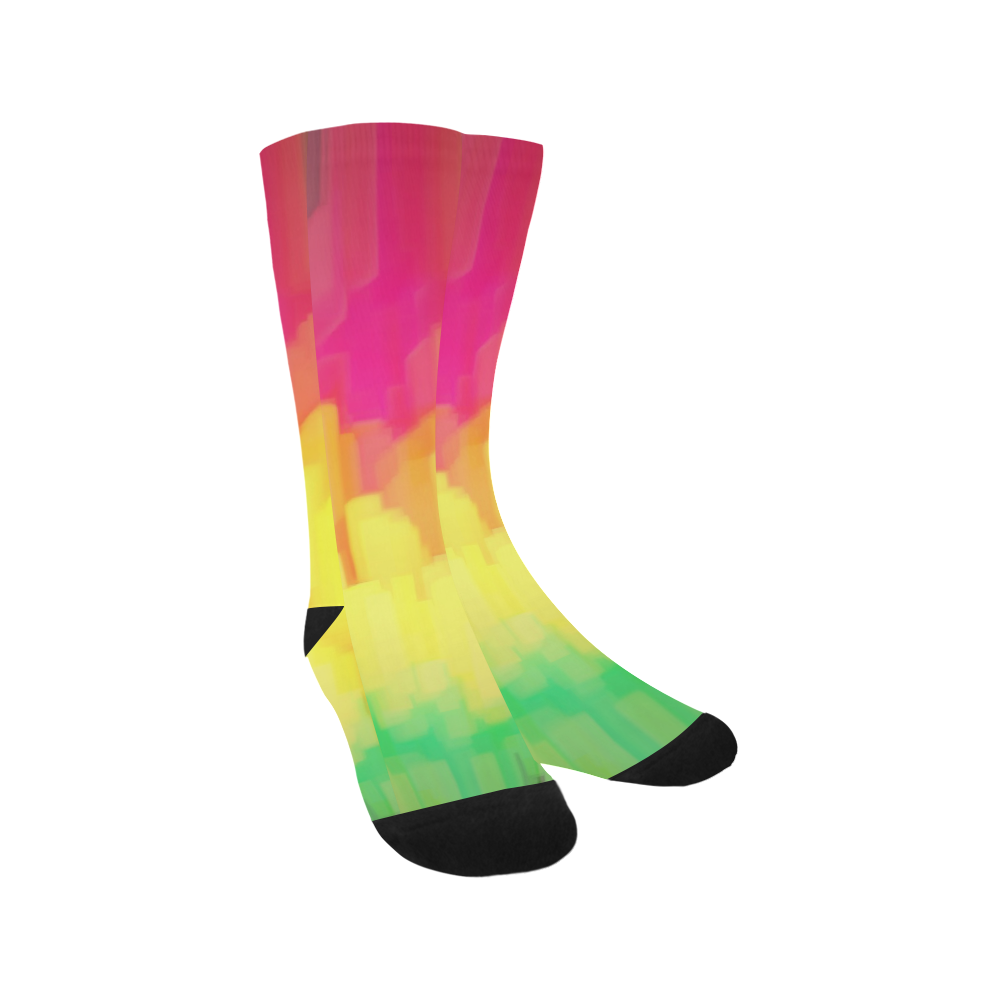 Pastel shapes painting Trouser Socks