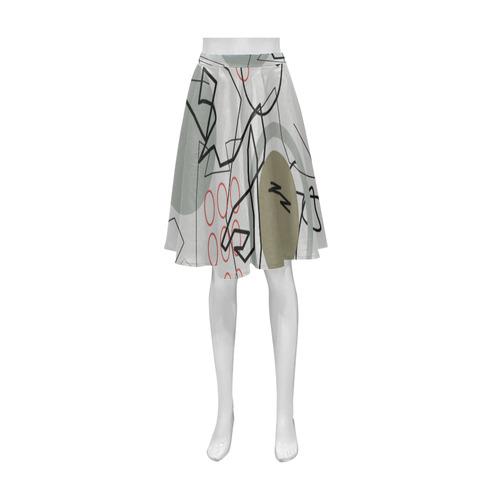 Abstract 8 pattern Athena Women's Short Skirt (Model D15)
