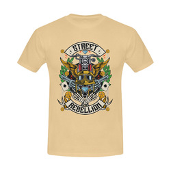Street Rebellion Modern Beige Men's Slim Fit T-shirt (Model T13)