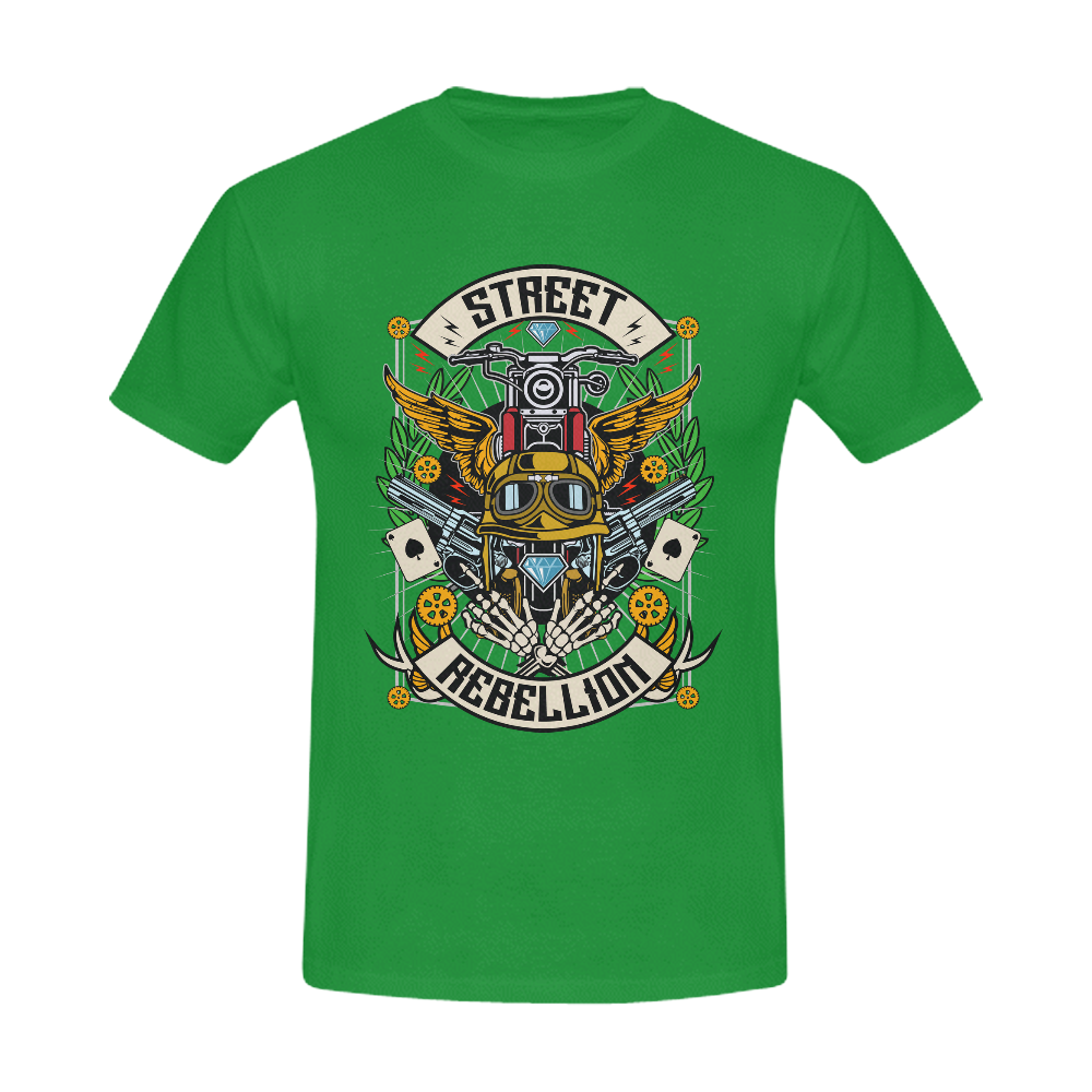 Street Rebellion Modern Green Men's Slim Fit T-shirt (Model T13)