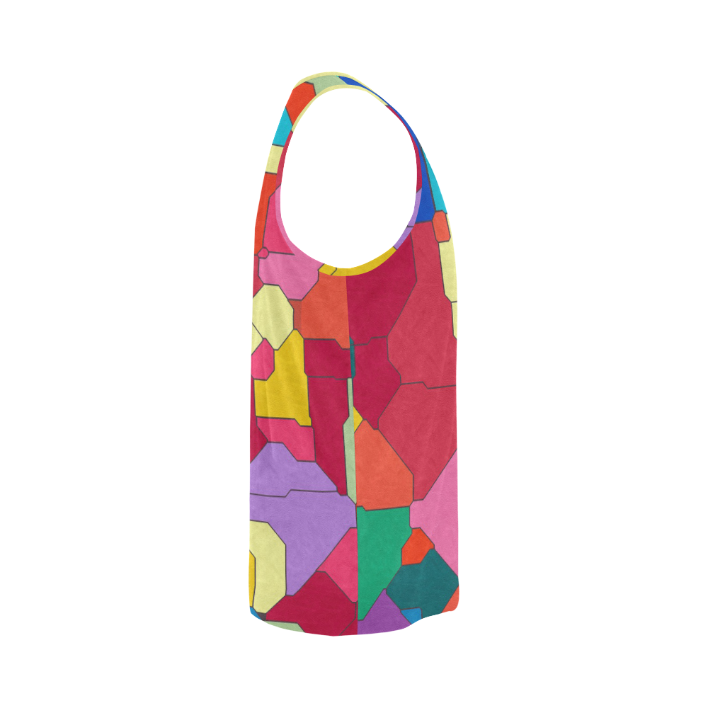 Colorful leather pieces All Over Print Tank Top for Men (Model T43)