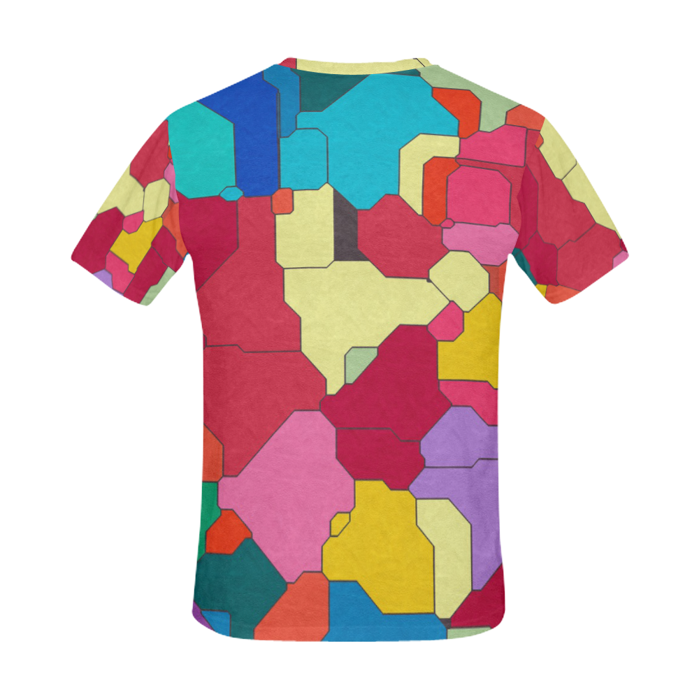 Colorful leather pieces All Over Print T-Shirt for Men (USA Size) (Model T40)
