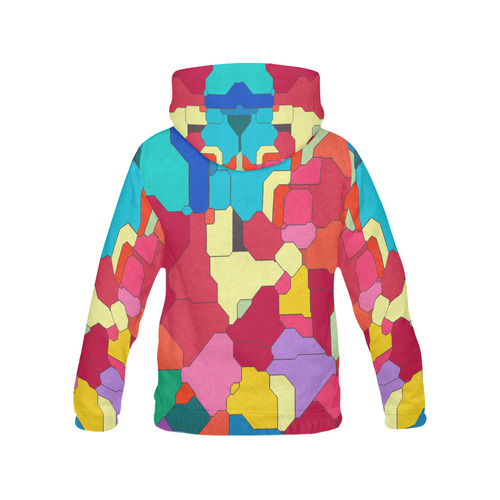 Colorful leather pieces All Over Print Hoodie for Men (USA Size) (Model H13)