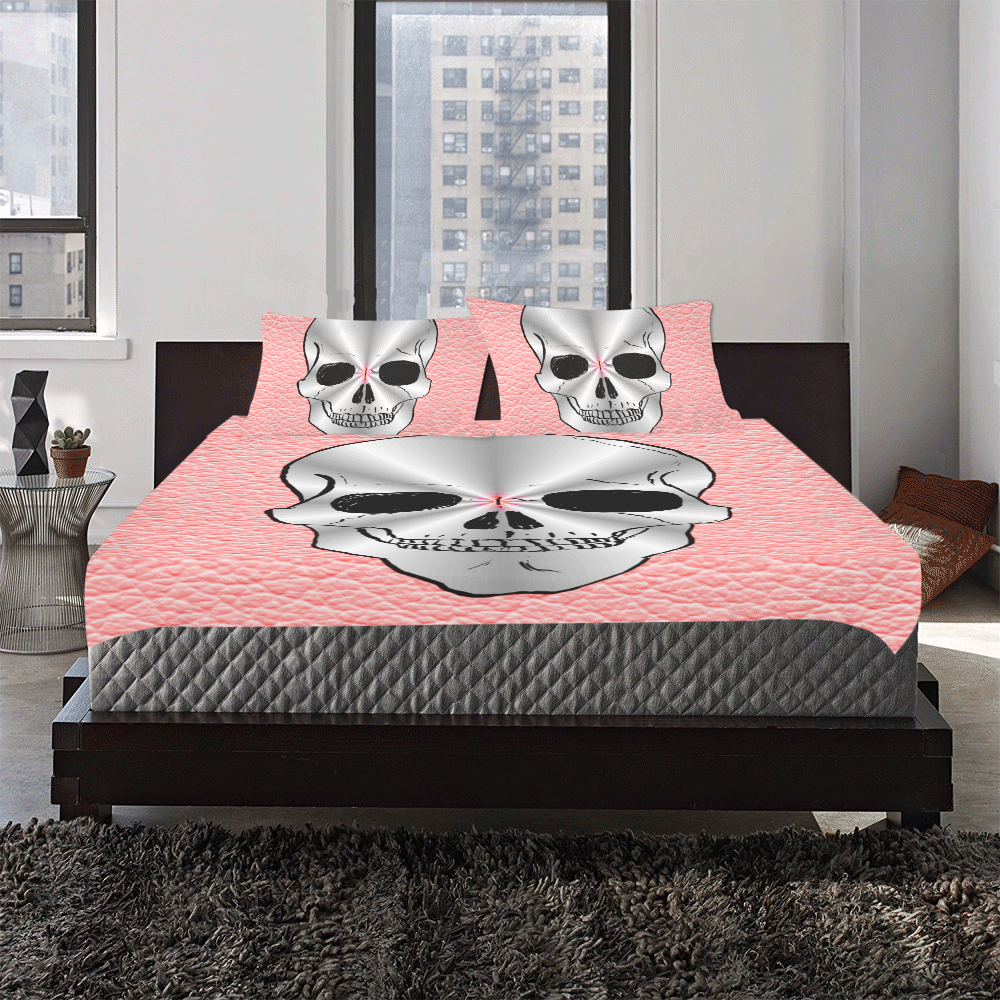 Skull20170536_by_JAMColors 3-Piece Bedding Set