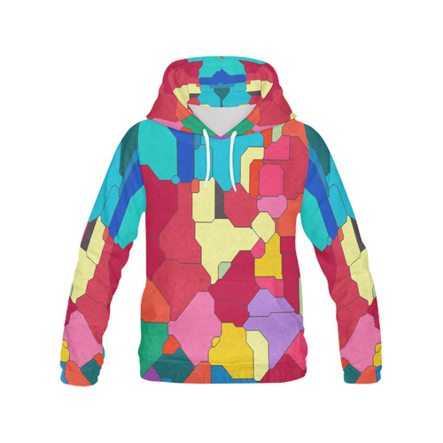 Colorful leather pieces All Over Print Hoodie for Men (USA Size) (Model H13)