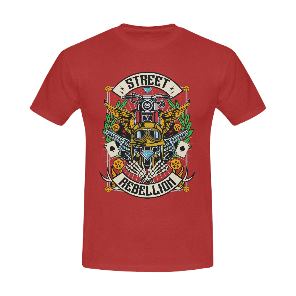 Street Rebellion Modern Red Men's Slim Fit T-shirt (Model T13)