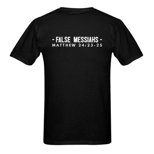 false mess 1 wht Men's T-Shirt in USA Size (Two Sides Printing)