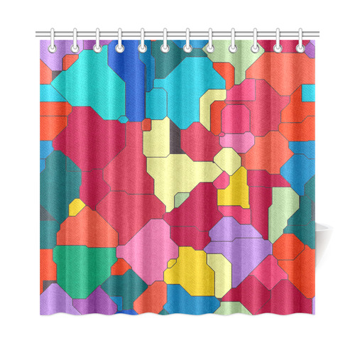 Colorful leather pieces Shower Curtain 72"x72"