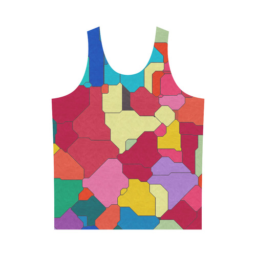 Colorful leather pieces All Over Print Tank Top for Men (Model T43)