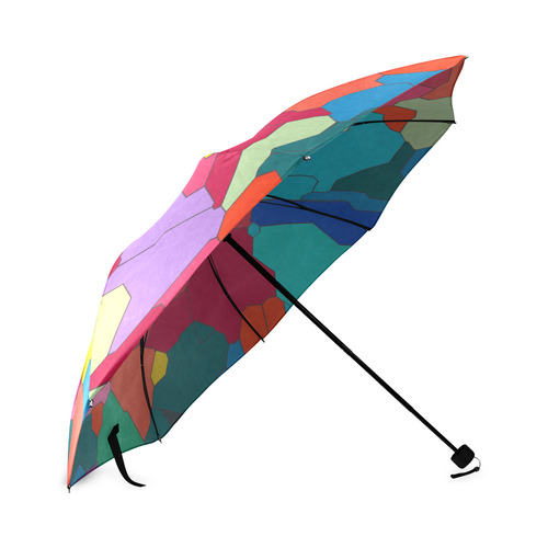 Colorful leather pieces Foldable Umbrella (Model U01)