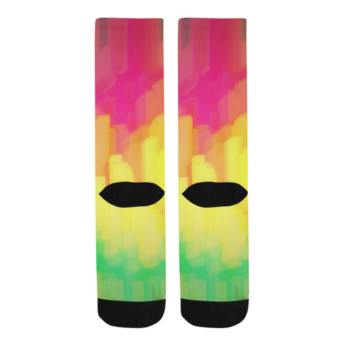 Pastel shapes painting Trouser Socks