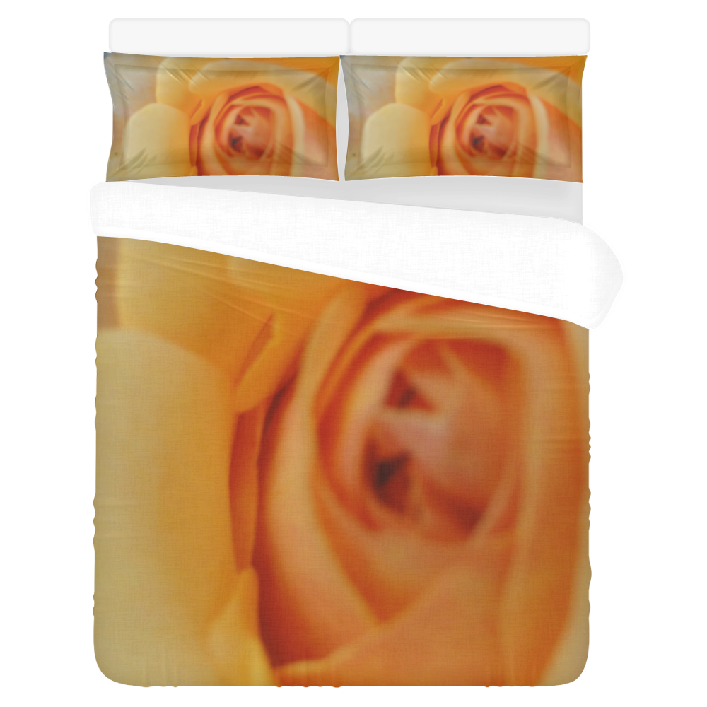 Orange Rose 3-Piece Bedding Set