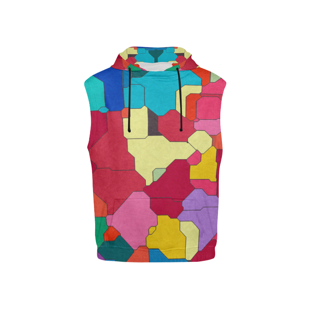 Colorful leather pieces All Over Print Sleeveless Hoodie for Kid (Model H15)