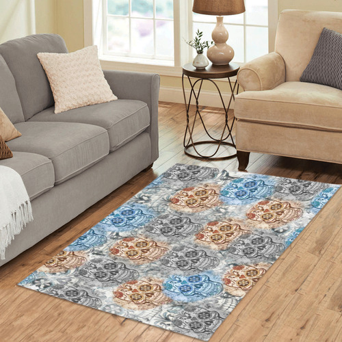 Skulls 1117A by JamColors Area Rug 5'x3'3''