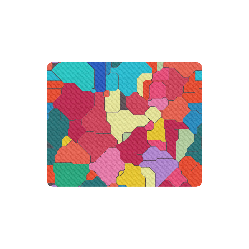 Colorful leather pieces Rectangle Mousepad