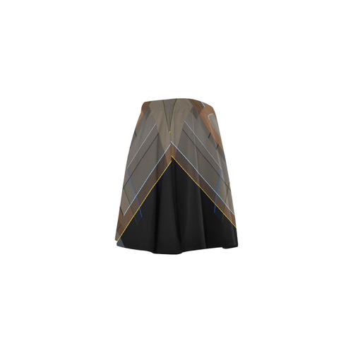 Assyrian Lamssu Skirt Mini Skating Skirt (Model D36)