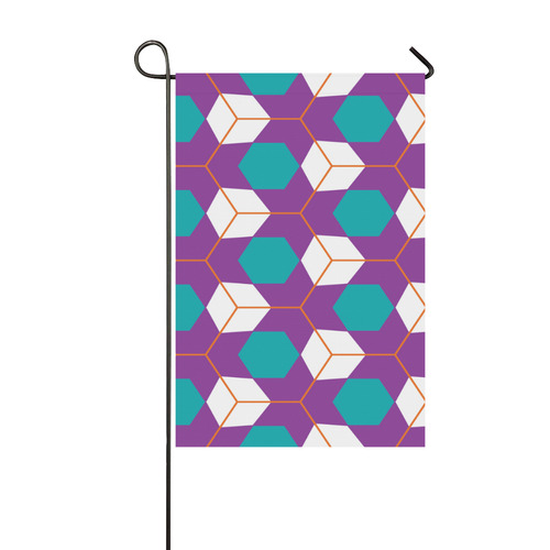 Cubes in honeycomb pattern Garden Flag 12‘’x18‘’（Without Flagpole）