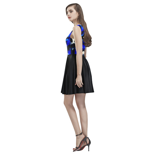 "Indigo-I" Thea Sleeveless Skater Dress(Model D19)