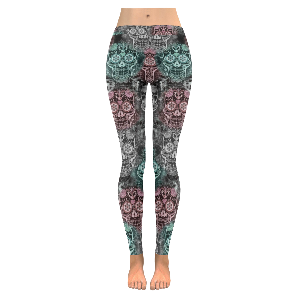 Skulls 1117D by JamColors Low Rise Leggings (Invisible Stitch) (Model ...