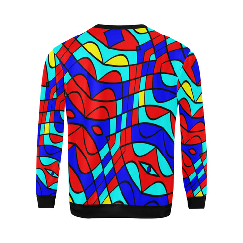 Colorful bent shapes All Over Print Crewneck Sweatshirt for Men (Model H18)