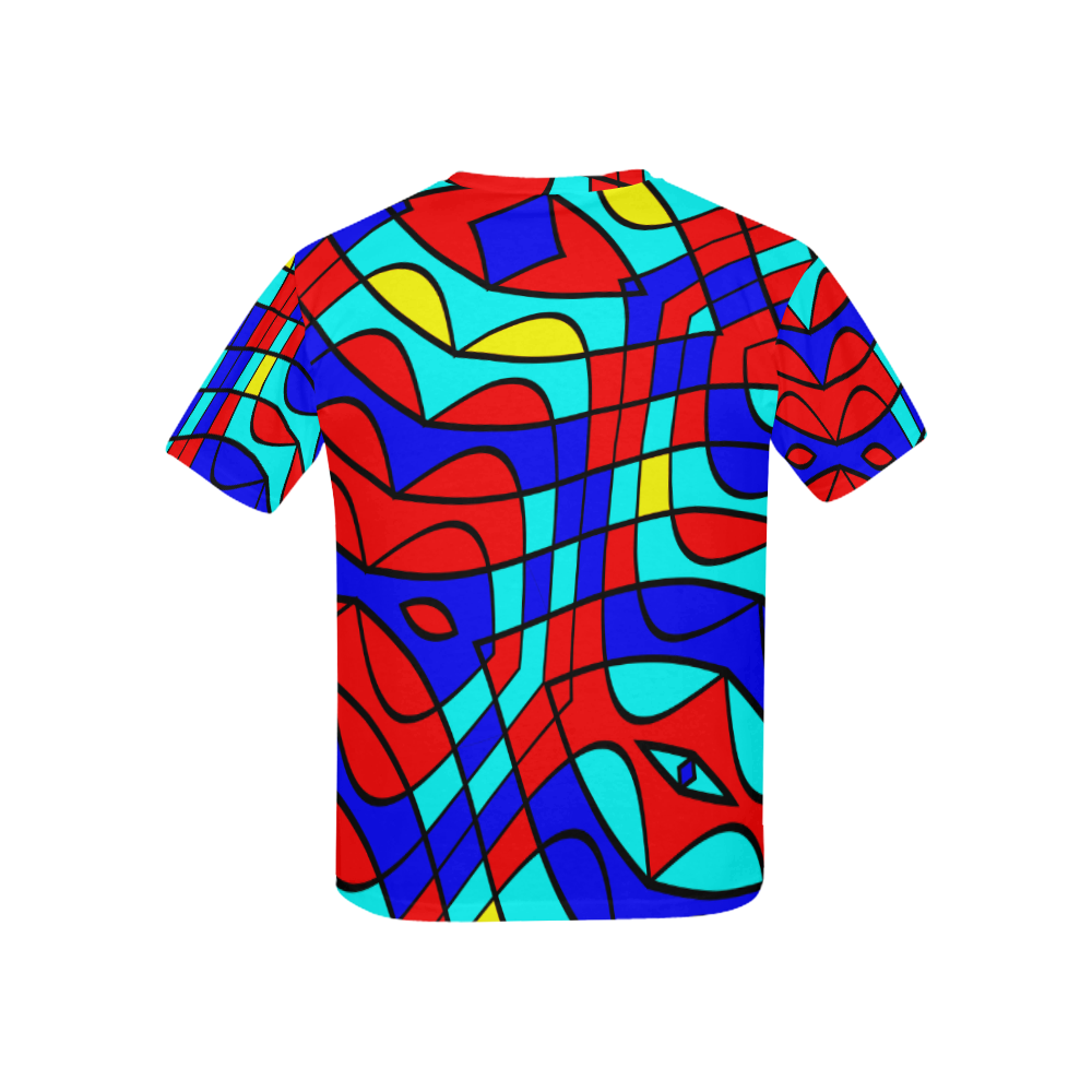 Colorful bent shapes Kids' All Over Print T-shirt (USA Size) (Model T40)