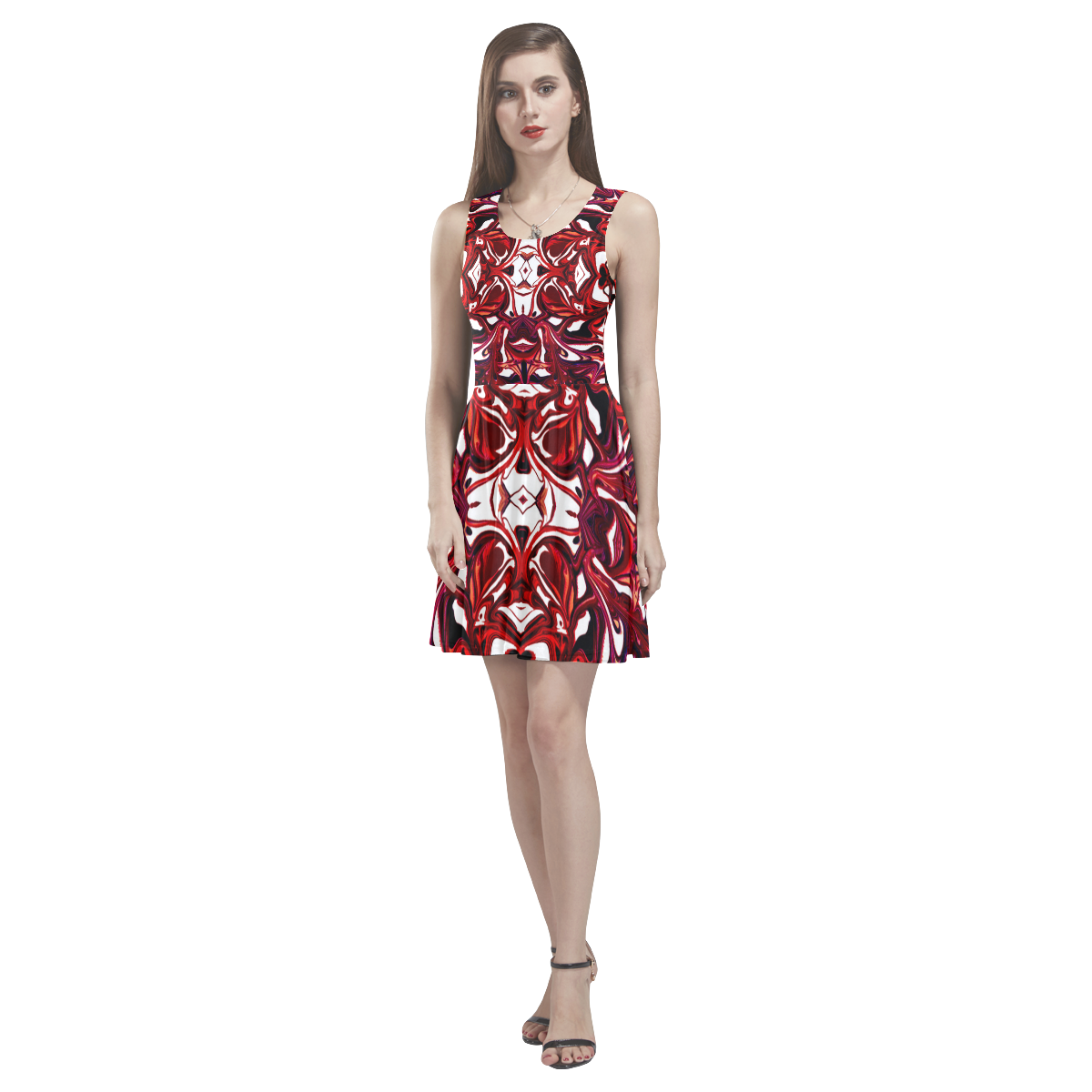 "Blood Webb" Thea Sleeveless Skater Dress(Model D19)