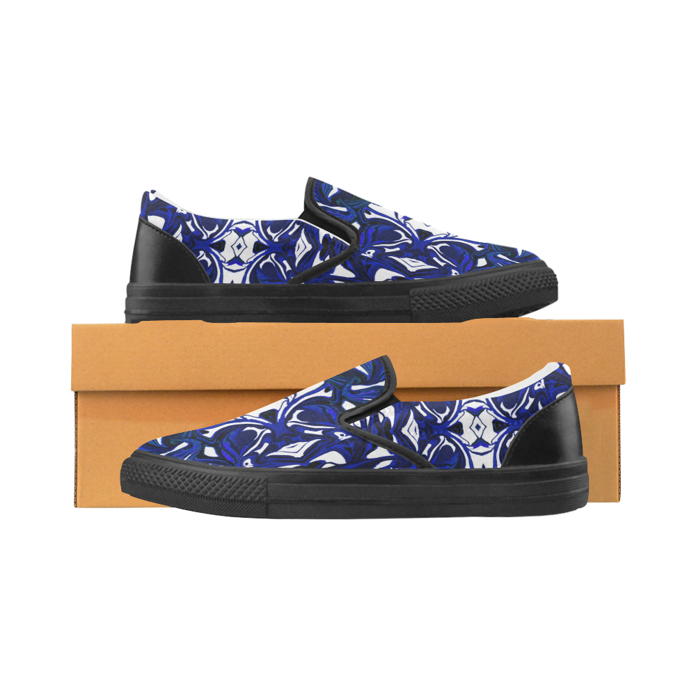 "Blue Star" Women's Unusual Slip-on Canvas Shoes (Model 019)