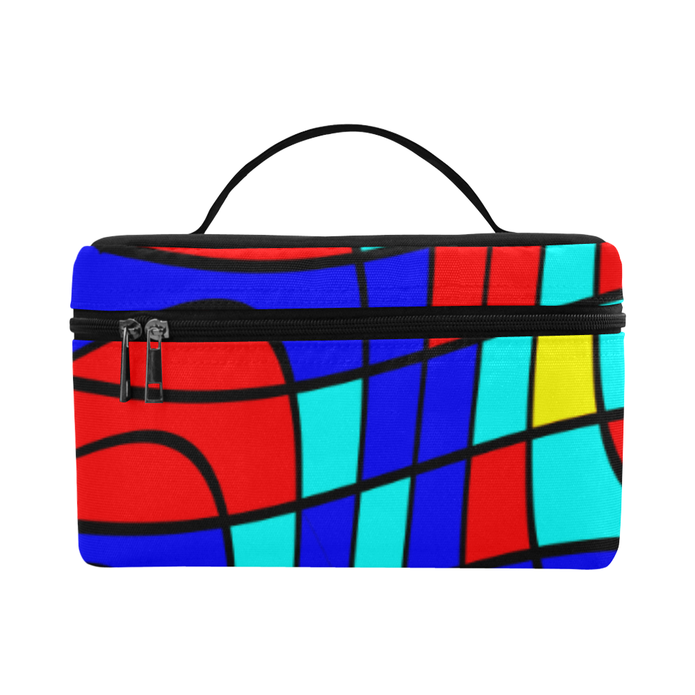 Colorful bent shapes Cosmetic Bag/Large (Model 1658)