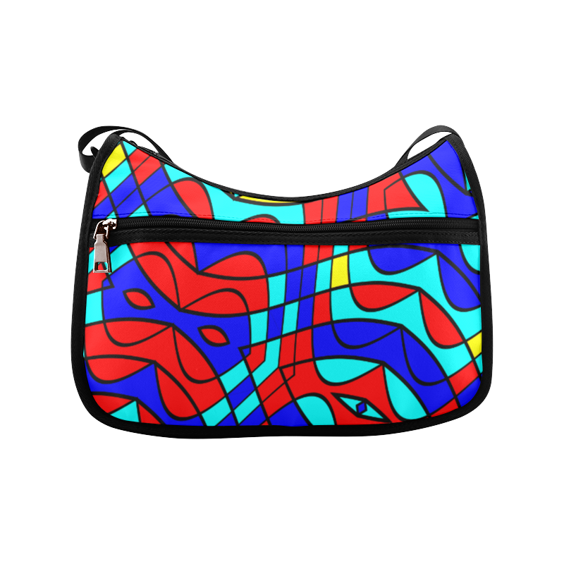 Colorful bent shapes Crossbody Bags (Model 1616)
