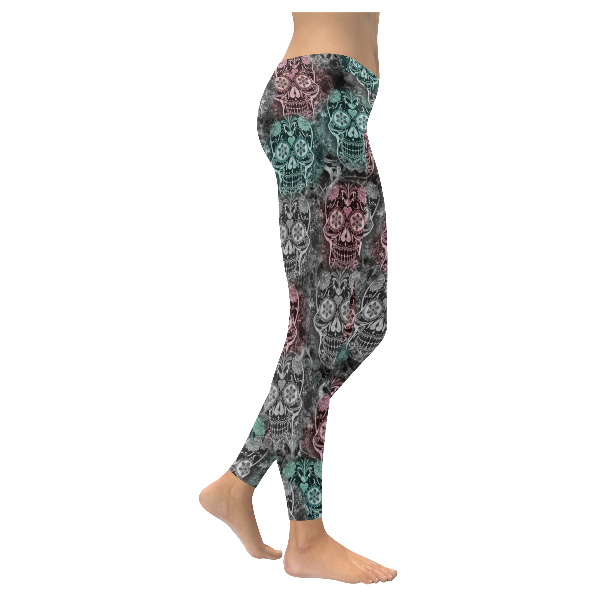 Skulls 1117D by JamColors Low Rise Leggings (Invisible Stitch) (Model ...