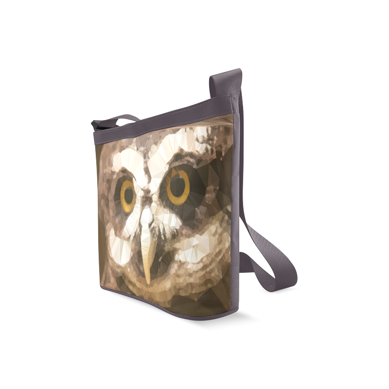 Owl Low Poly Geometric Triangles Crossbody Bags (Model 1613)